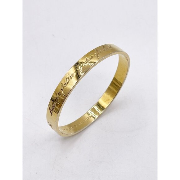 Kate Spade Gold Idiom Bangle Best Friend Ever Bracelet Partners in Crime Gift - Picture 1 of 7